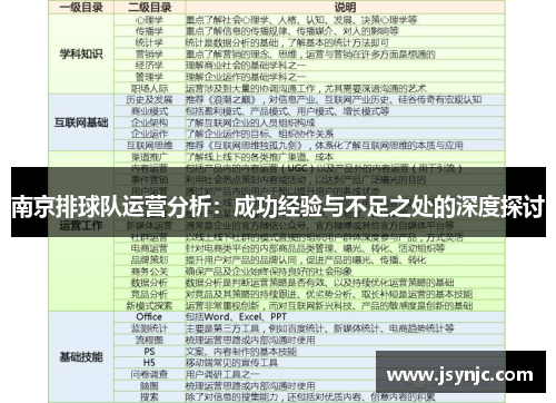 南京排球队运营分析：成功经验与不足之处的深度探讨