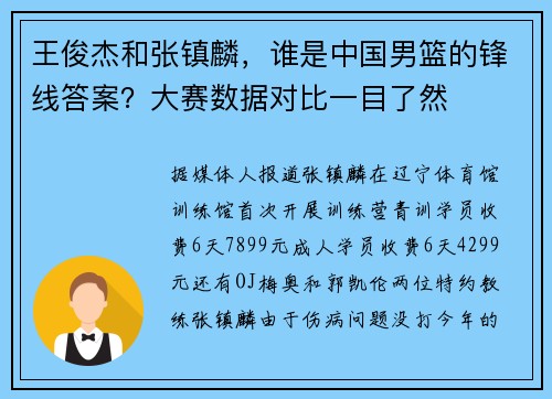王俊杰和张镇麟，谁是中国男篮的锋线答案？大赛数据对比一目了然